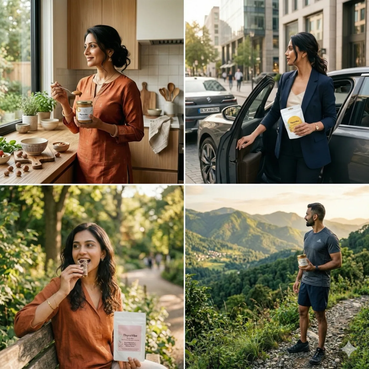 People of different lifestyles enjoying Benefills thyroid nutrition products